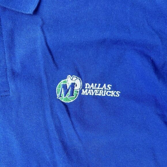Vintage Dallas Mavericks Starter Men's XL Blue Polo Shirt Embroidered Logo - Picture 4 of 8
